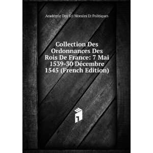   (French Edition) AcadÃ©mie Des Sci Morales Et Politiques Books