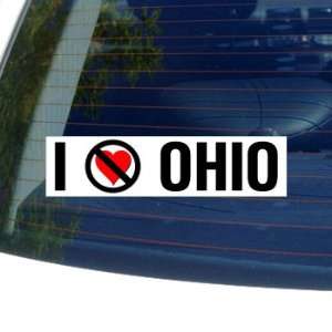  I Hate Anti OHIO   Window Bumper Sticker Automotive