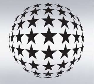 Vinyl Wall Decal Sticker BIG Circle of Stars Disco  