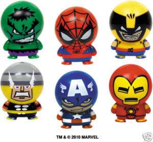 Marvel Super Heroes Buildable mini figurines. 3 Figures  