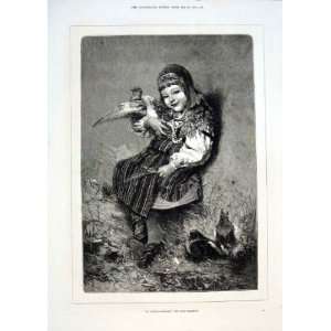  La Petite Suedoise By Salmson Fine Art Old Print 1875 