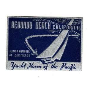   1940s Redondo Beach California Original Poster Stamp 