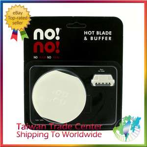 NONO Hair Removal Hot Blades for Stubble + Buffer Pad  
