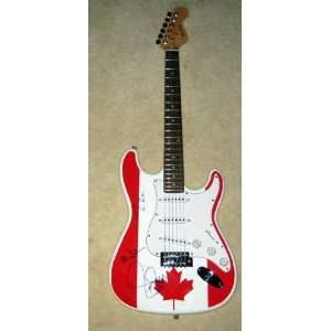  RUSH signed AUTOGRAPHED Canada Flag GUITAR  Everything 