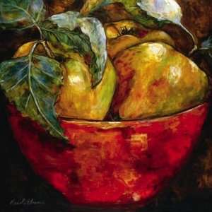  Apples In Red Bowl   Nicole Etienne 27x35