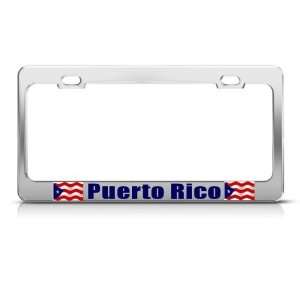  Puerto Rico Rican Flag Country Metal license plate frame 