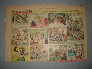 Tarzan Sunday Page by Burne Hogarth from 6/4/1939 Half Full Size 