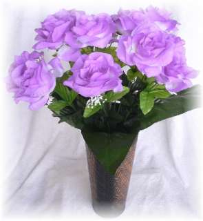 72 LAVENDER Silk Long Stems Open Rose Wedding Flowers  