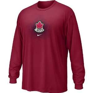 Nike Team Canada 2010 IIHF Olympics Long Sleeve T shirt  