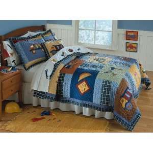  Construction Twin Quilt with Pillow Sham