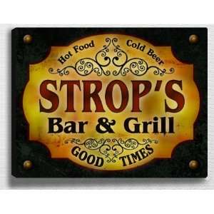  Strops Bar & Grill 14 x 11 Collectible Stretched 