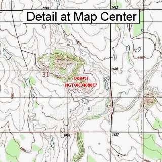  USGS Topographic Quadrangle Map   Odetta, Oklahoma (Folded 