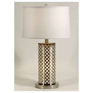   Over White Contemporary Table Lamp with Night Light