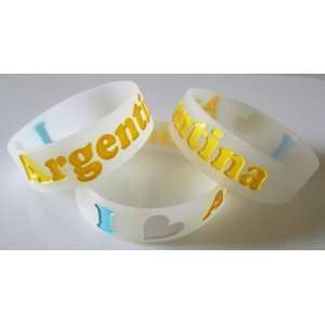  I Love Argentina   Silicone Wristband / Bracelet 