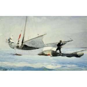  Oil Painting Stowing the Sail Winslow Homer Hand Painted 