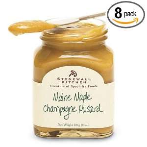 Stonewall Kitchen Maine Maple Champagne Mustard, 3.5 Ounce (Pack of 8 