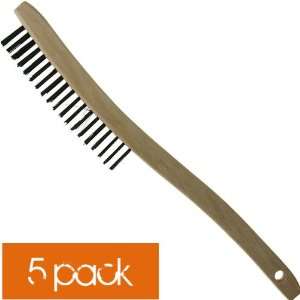  10pk Carbon Steel Wire Scratch Brushes 3 x 19 Rows Use 