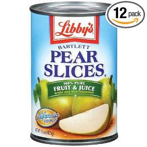 Libbys Pears Sliced In Pear juices Grocery & Gourmet Food