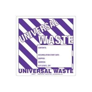   Waste Label w/Generator Info, Unruled, Thermal Paper