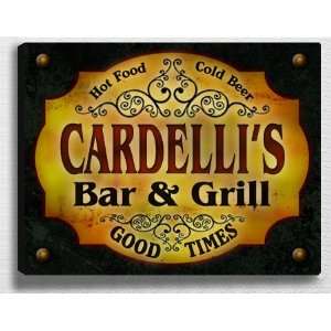  Cardellis Bar & Grill 14 x 11 Collectible Stretched 