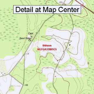 USGS Topographic Quadrangle Map   Stilson, Georgia (Folded/Waterproof 