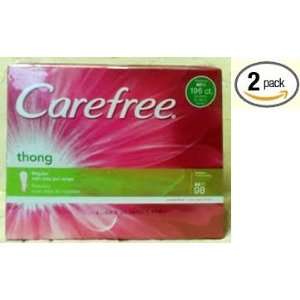  Carefree Thong Pantiliners, Regular, 98ct/2pk Health 