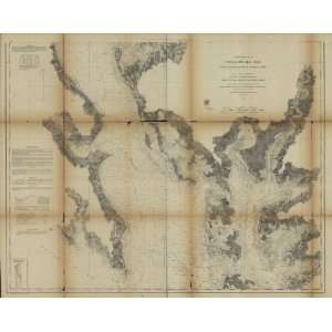    1862 Civil War map Nautical charts Chesapeake Bay