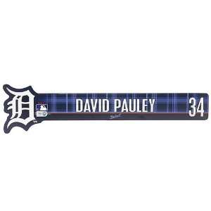  Detroit Tigers David Pauley 2011 Locker Nameplate Sports 