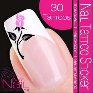  Nail Tattoo Sticker Rose / Flower   rose Beauty