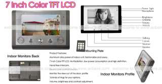 TFT LCD 6 pcs LED Color Camera Video Door Phone home Intercom 