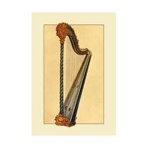  Pedal Harp 12x18 Giclee on canvas