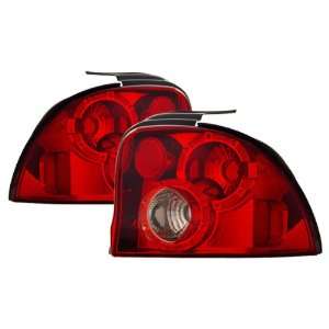 95 99 Dodge Neon Red/Clear Tail Lights Automotive