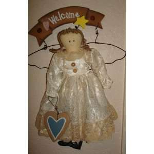   Angel Doll w/ Wooden Welcome + Holiday wall signs 