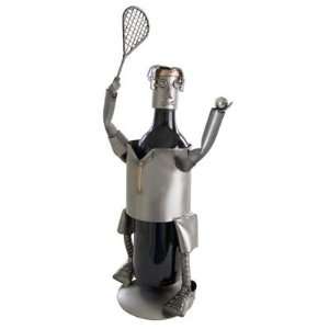   Tennis, Serve Wine Bottle Holder H&K Steel Sculpture