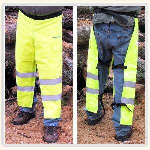 CHAINSAW CHAPS Chain Saw Protective Safety Green NEW  