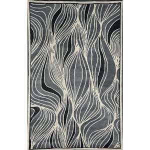  Amalfi Steams Charcoal Contemporary Rug Size 2 x 3 