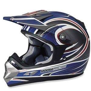    Moose Racing 10X2 Helmet   X Small/Blue/Red/Stealth Automotive