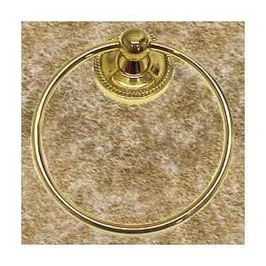  Stateroom Rope Edge Solid Brass Towel Ring