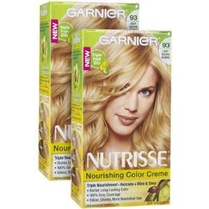 Garnier Nutrisse Level 3 Permanent Hair Creme, Light Golden Blonde 93 