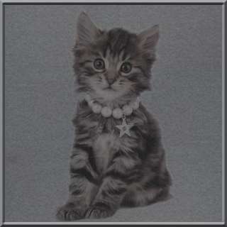 Adorable Charlie Tiger Striped Kitten Kitty Cat WOMENS SHIRTS S,M,L,XL 