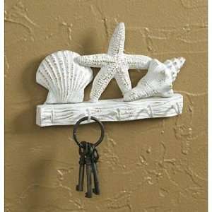  Tropical Starfish Seashells Metal Wall Key Hook Hanger 