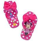 disney minnie mouse pink bow flip flops shoes sandals back straps 