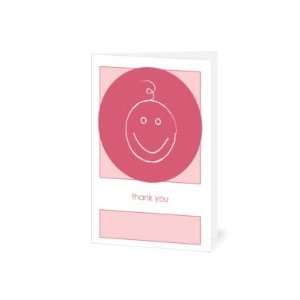  Thank You Cards   Smiling Face Pink By Fine Moments 
