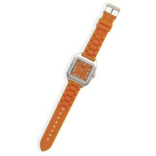 Silicone Rubber Band Square Face Watch 5 Colors  