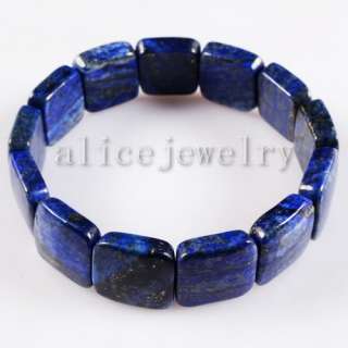 16x6mm Lapis Lazuli Square Bangle Bracelet GB305  
