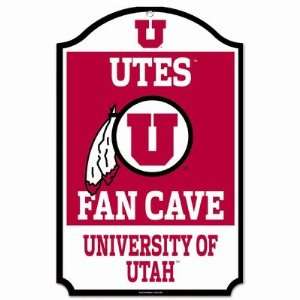  Wincraft Utah Utes 11X17 Fan Cave Wood Sign Sports 