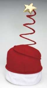 Adult Child Christmas Springy Santa Claus Hat Costume  