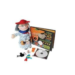   Swallowed a Fly Puppet & Props Set & Hardcover Book* Toys & Games
