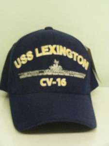 USS LEXINGTON CV 16 USN NAVAL SHIP NAVY HAT CAP DIRECT EMBROIDERED NOT 
