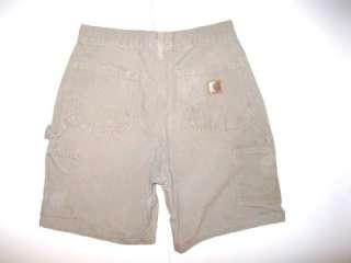 mens CARHARTT carpenter WORKWEAR shorts khaki tan 28  